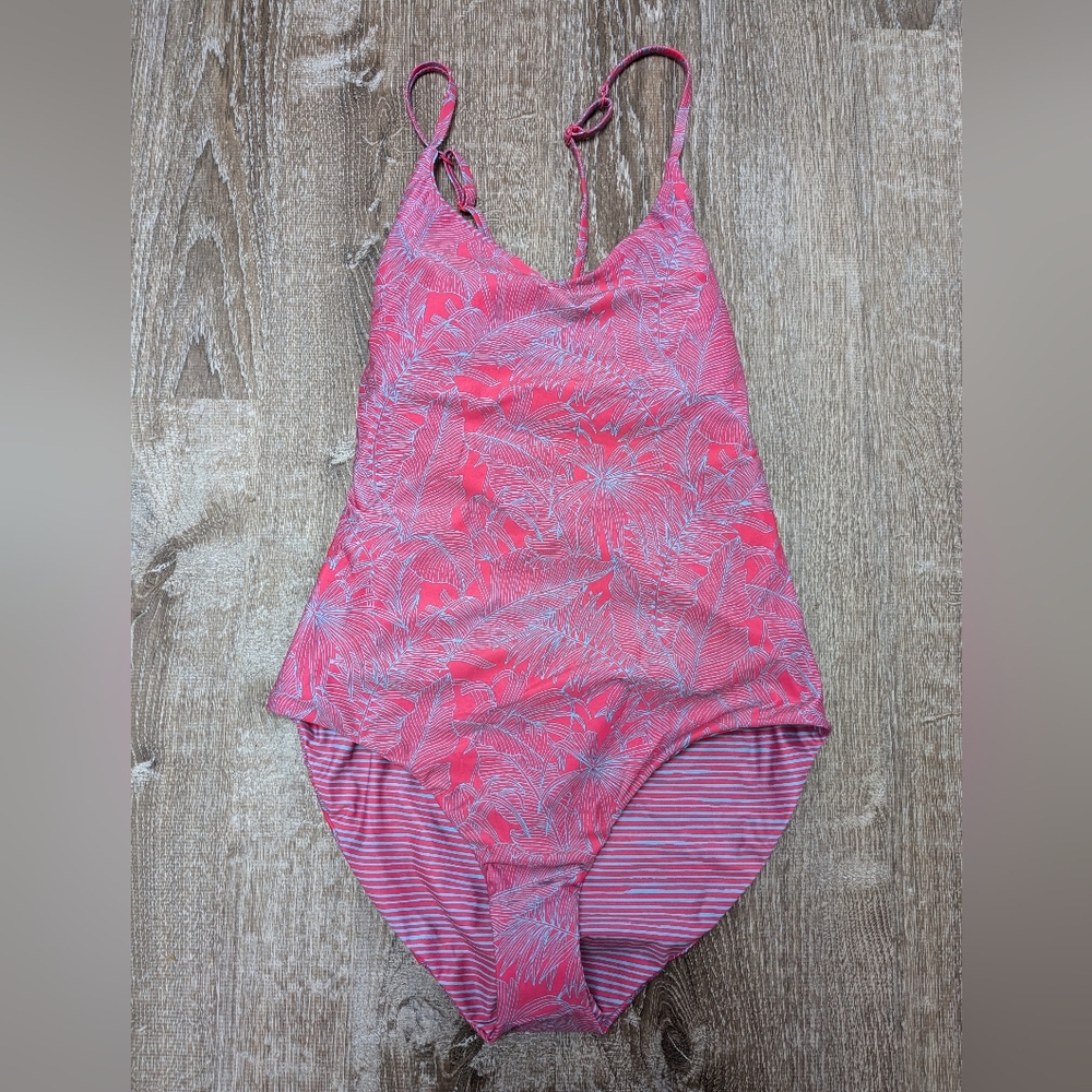 Prana Pink and Blue One Piece Swimsuit - Picture 4 of 15